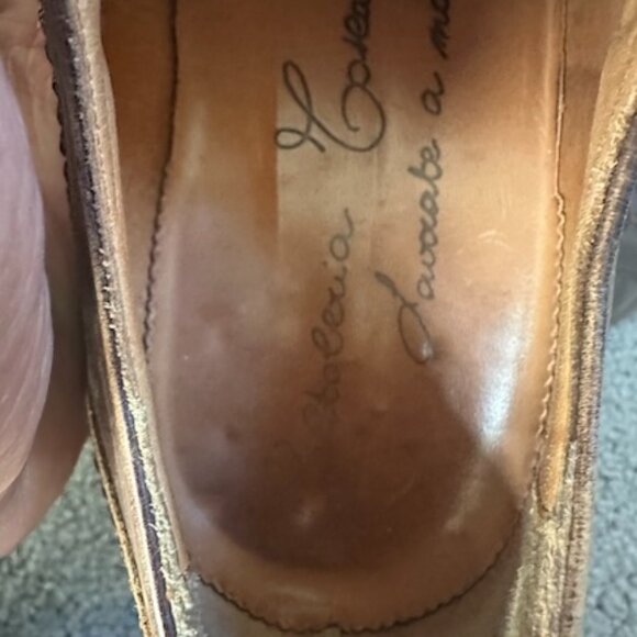 Caldoberia Coseauan Brown Leather Oxfords - Handmade in Italy - Sz. 43 - VGUC - Picture 12 of 14